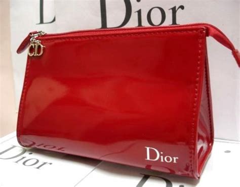 dior red cosmetic pouch|christian Dior makeup pouch.